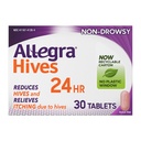 Allegra Hives Antihistamine 24-Hour Tablets, Non-Drowsy Hive Riduzione e Hive Itch Relief, 180 mg Fexofenadine HCI, 30-Count