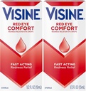 Visina Red Eye Comfort Redness Relief Eye Drops to Help Relieve Red Eyes A causa di Minor Eye Irritations Fast, Tetrahydrozoline HCl, 0.5 fl. oz (Pack of 2)