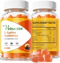 L-Lysine Gummies 1000mg, Integratori di lisina masticabile per adulti, Lisina senza zucchero per il trattamento di Sore* Freddo, Supporto immunitario con Vitamina, Pelle e Lips Salute*, Vegan, Non OGM, 60 Conti
