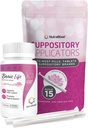 NutraBlast Boric Acid Vaginal Suppositories 600mg Bundle con Applicatore, 30 Suppositori & 15 Applicatori - Cura femminile - Made in USA