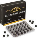 Shilajit Pure Himalay Resina Dry Drops Tablets |Himalaya shilajit, Supporto immunitario,Pure Natural shilajit | 85+Trace Minerals & Fulvic Acid for Energy, Pure Himalayan Resin 60 Tablets (1 pacchetto)