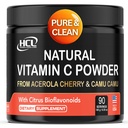 Vitamina C naturale da Acerola Cherry & Camu Camu Polvere - Alta assorbimento con Citrus Bioflavonoidi - Sistema immunitario & Collagen Booster - Anti Aging Vitamine della pelle Made in USA 90 porzioni