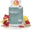 Houston Enzymes TriEnza - Integratore di enzimi digestivi per Gluten, Casein, Soia, Proteine, Carboidrati, Grassi e Polifenoli - Enzimi digestivi per le donne e gli uomini (180 Chewable Tablets)