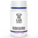 Trans-Resveratrolo - 60 500mg capsule - 3rd Party COA fornito con ogni lotto # - Resveratrolo puro - Nessun filler