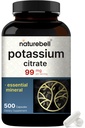 Supplemento Citrato di potassio 99mg, 500 capsule | Forma dilatata facilmente assorbita – Equilibrio di elettrolita minerale essenziale – Supporta il muscolo, Bone, & Heart Health – Non-GMO