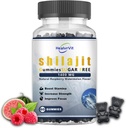 Shilajit Gummies per gli uomini acido Fulvic, puro Shilajit per gli uomini e le donne, Shilajit Himalayan Organic per l'energia, Sugar-Free, Watermelon Raspberry Flavor I 100% naturale & Organic I 60 Gummy