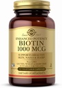 Solgar Biotin 1000 mcg - 250 capsule vegetali - Supporta pelle sana, unghie e capelli - Non OGM, Vegan, Gluten Free, Dairy Free, Kosher - 250 Servings