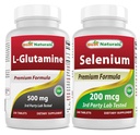I migliori naturali L-Glutamina 500 mg & Selenio 200 mcg