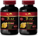 b12 Vitamine 5000 mcg - METHYLCOBALAMIN Vitamina B-12 5000 - Nutrizione sportiva Endurance, Energy Booster, Integratori energetici per gli uomini oltre 50, Vitamina b 12, Integratori di supporto per la pelle - 2 Bottiglie 120 Tabl