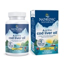 Nordic Naturals Arctic Cod Liver Oil, Limone - 90 Gel Morbidi - 750 mg Omega-3 Totale con EPA & DHA - Heart & Brain Health, Immunità sana, Benessere complessivo - Non-GMO - 30 Serve