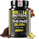 Iron Brothers Supplements Stimulant Free Fat Burners for Women and Men – Perdita di peso - Bruciatore grasso termogenico non Stim – Integratore alimentare – Metabolismo Booster con Cayenne Pepper – Alimentazione di 30 giorni
