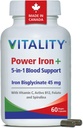 Vitality Power Iron e Spirulina, 60 CT