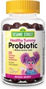 Webber Naturals Sesame Street Probiotici fittizi per bambini, 1 miliardo di cellule attive per pancia, 50 gommie, per la salute digestiva, Libero di glutine, latticini, arachidi & Gelatin, Vegan