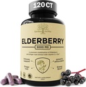 Elderberry con vitamina C, Zinco, & Ginger – Potente Booster Immune 5000 Mg Elderberry, Zinco, & Vitamina C – Vitamine Immunità Non OGM per gli adulti per aiutarti a sentire vibrante, 120 Caps