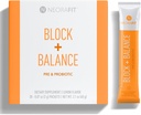 NeoraFit - Block+Balance Pre e Probiotic Powder - Uso quotidiano, Supporto per Craving, Vitamina C & B Blend, Conveniente Stick Packs - 30 Conte