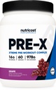 Nutricost Pre-X Xtreme Pre-Workout Complex Polvere, Uva, 60 Serve, Vegetariano, Non OGM e Gluten Free