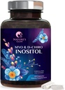 Myo-Inositol & D-Chiro Inositol 1025mg - 40:1 Rapporto ideale per il supporto ovarico, Vegan Myo & D Chiro Supplemento per l'equilibrio naturale delle donne e il supporto dell'ormone, vitamina B8, non OGM - 120 capsule
