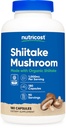 Nutricost Organic Shiitake Mushroom Capsule 1000mg, 90 Serve - CCOF Certificati Realizzati con Organico, Vegetariano, Gluten Free, 500mg Per Capsule, 180 Capsule
