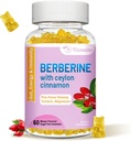 Berberina con Ceylon Cinnamon Gummies, High Potency Berberine HCI Supplement, Immune Health Support, 60 Mango Gummies aromatizzati