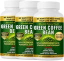 Estratto di chicco di caffè verde, 100% capsule di chicco di caffè verde puro, 50% acido clorogenico, 10.000 mg di resistenza, 180 capsule, 6 mesi di alimentazione, non OGM e senza glutine, tradizionale supplemento di erbe