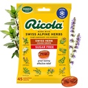 Ricola Sugar Free Swiss Herb Cough Drops, 45 Count, Cough Suppressant & Throat Rilieving Drops with Naturally Sourced Menthol, Pleasing Taste for Coughs & Throat Irritation Symptom Relief