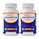 Vitamatic Serrapeptase 240,000 SPU Servings, 120 Delayed Released Capsules - Enteric Coated - Non OGM- Made in the USA (120 Count (Pack of 2))