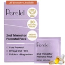 Perelel 2nd Trimester Prenatal Pack, Multivitamin con Magnesio, Omega 3, Iron & Calcium, Supporto nutrizionale per Second Trimester Wellness, Soy & Gluten Free, Non OGM, 30 Pacchetti di pillole giornalieri