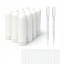 12 set Olio essenziale Aromatherapy Tubes Inhaler Sticks Blank Nasal Inalatori(12 Sticks completi) + 2 polietilene Pipette Droppers