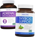 Bundle di supporto tiroideo e supporto surrenale - Supporto tiroideo completo bilanciamento con iodio Migliora il tuo supporto energetico e surrenale & Cortisol Manager (non OGM)