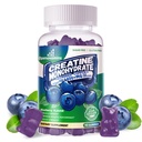 Creatina monoidrato Gummies Complesso per uomini e donne -Formula avanzata W/L-Taurine + Vitamina B12, Zucchero gratuito Chewable Supplement,90 Blueberry Gummies