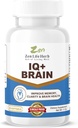 ZEN LIFE HERB IQ+ Cervello - Caffeina-Free, Clinicamente testato messa a fuoco, Concentrazione, Memoria & Energia, Natural Plant-Based Herbal Supplement, Non Aggiunto Vitamine/Minerals/Mushroom/Sugar (30 Softgels)