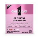 Un giorno prenatale avanzato- vitamine prenatali con acido folico, colina, DHA & ferro, vitamine di gravidanza per le donne per sostenere lo sviluppo del bambino, 60+60 Ct (120 set totale) (varia di maggio di imballaggio)