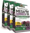 risposta della natura Sambucus Mega Gummies | 7X Più concentrazione di sambuco | senza alcool, senza glutine, senza gelatina, vegan, non OGM & No Preservativi | 30ct Gummies (pacchetto di 3)