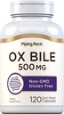 Piping Rock Ox Bile Supplemento 500mg | 120 capsule | Enzima digestivo | Non-GMO, Gluten Free