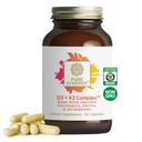 PURE SYNERGY D3 + K2 Complex | Vegan Vitamin D3 K2 Complex | Organic D3 Supplemento con Vitamina K2 e K1 Plus Organic Whole Foods | Supporta Bone, Cervello e Salute Immune (60 capsule)