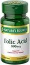 Folic Acid 800 mcg Tablets Massima resistenza, 2 bottiglie (250 conte)