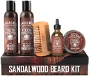 Viking Revolution Ultimate Condizionatore per Men's Beard Grooming - Softens, Smoothes e Soothes Beard Itch- Contiene Lavaggio, Condizionatore, Olio, Balm e Comb- Sandalwood Scent