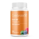 Celebrare Vitamine Ferro Integratore con 60 mg Ferro e Vitamina C – Berry Chewables per Pazienti Bariatrici, Gastric Bypass & Manica Gastrectomy Support – 30 compresse per la manutenzione della salute post-intervento