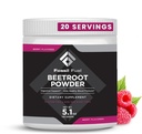 Fossil Fuel Organic Beet Root Powder, Supporta l'ossido nitrico, la circolazione, l'energia, la salute del cuore - Beetroot Premium Superfood Beets Powder Nitrati dietetici, Non-GMO, Vegan-Friendly, Berry (20 Servings)