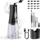 Kit di pulizia per la rimozione della cera per l'orecchio - Detergente per l'orecchio elettrico BANKKY con 7 Pcs Ear Pick & 16 Eartips sostituibile e 3 modalità di pulizia, Kit di irrigazione alimentato ad acqua per adulti e bambini, Sicuro ed efficace