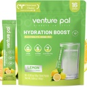 Imballaggio della polvere dell'elettrolita senza zucchero di Venture Pal - Liquid Daily IV miscela di bevanda per l'idratazione rapida e il recupero del partito | 5 vitamine & 7 elettroliti| Keto Friendly | Non OGM | Vegan certificato | 16 Sticks