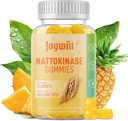 Nattokinase Gummies 12.000 FU, Serrapeptase Gummies 360,000 SPU Enzyme Supplemento con Bromelain Papain & Inulin per Circulatory, Gut, Digestion Support, Vegan, Non OGM, 60 Conti