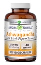 Sorprendente formula Ashwagandha Root con Estratto di Pepe Nero Supplemento | 2100 Mg Per Serving | Capsule vegetali Supplemento | Non OGM | Gluten-Free | Made in USA (1 Confezione, 120 Conte)