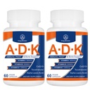 Supplemento di vitamina ADK 20000 IU - Vitamine ad alta potenza A, D3 e K1 per il cuore, Salute e Supporto immunitario Vitamina ADK 120 capsule