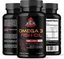 Triple Strength Omega 3 Fish Oil - Burpless Fish Oil Supplement w/EPA & DHA acidi grassi da Single-Source Wild Alaska Pollock - 1200 mg, 120 ct