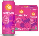 ZYN Turmeric Wellness Bevanda 6 (Pack), Bacca mista aromatizzata curcumina curcumina curcuma bere con pepe nero, Non Aggiunto Zucchero, Carbo basso & Basso Calorie Bere, Clean Alternative