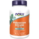 NOW Integratori alimentari, Citrato di potassio 99 mg, Supporta bilancia elettrolita e pH normale*, Minerale essenziale, 180 capsule di veg