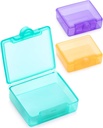 Sukuos Small Pill Box 3 pz, Cute Travel Pill Case Daily Pill Organizer Portable for Pocket Purse for Vitamin Fish Oil Supplements, Facile da pulire