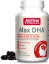 Jarrow Formulas MaxDHA - 180 Softgels - Olio di pesce ad alta purezza - Integratore Supporta la salute del cervello e degli occhi - Concentrato in acidi grassi Omega-3 e arricchito in DHA - 90 Serve