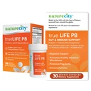 NaturaCity True-Life-PB Shelf Steable Blend Prebiotics and Probiotics for Women and Men - Digestive Gut Health Supplements for Women and Men - Dairy Free - (30 capsule vegetali)
